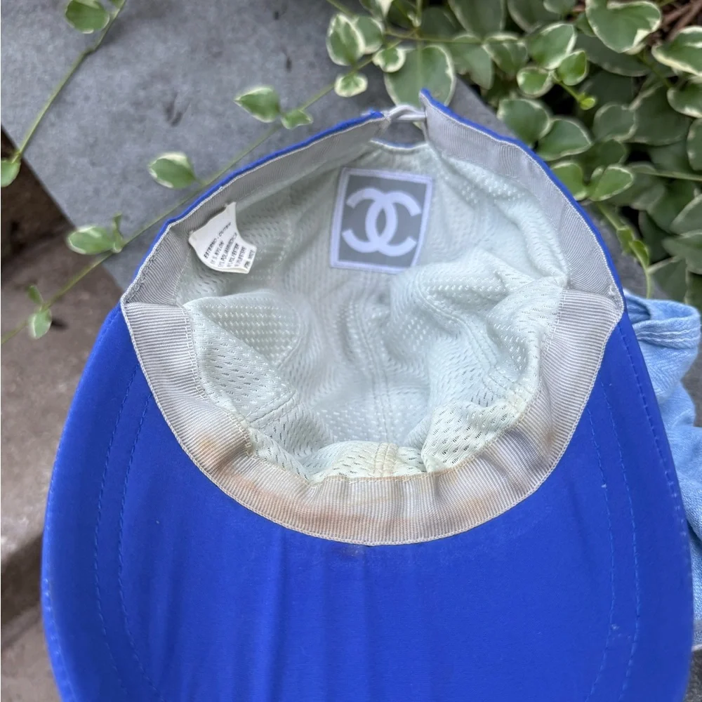 Extremely rare vintage authentic Chanel Blue Athletic Hat with Logo - Picture 5 of 7
